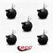 Service Caster 2'' Black Metal Hood Twin Caster Locking Nylon Wheel 5/16 Thread Stem, 5PK SCC-TS02S50D-NYS-FB-B-5161812-5 - alternate 3